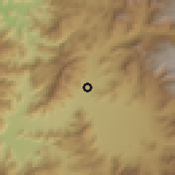 Shaded relief of the 56 km around Quebrada de Herrera, drawn from the GMTED2010 grid