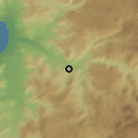 Shaded relief of the 56 km around Quebrada de Talca, drawn from the GMTED2010 grid