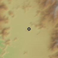 Shaded relief of the 55 km around Quilicura, drawn from the GMTED2010 grid