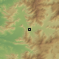 Shaded relief of the 56 km around Rabuco, drawn from the GMTED2010 grid