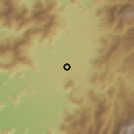 Shaded relief of the 55 km around Rancagua, drawn from the GMTED2010 grid