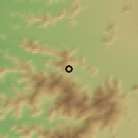 Shaded relief of the 55 km around Rangue, drawn from the GMTED2010 grid