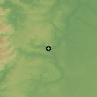 Shaded relief of the 53 km around Riachuelo, drawn from the GMTED2010 grid