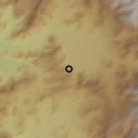 Shaded relief of the 56 km around Rinconada, drawn from the GMTED2010 grid