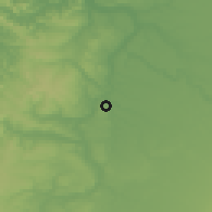 Shaded relief of the 53 km around Río Negro, drawn from the GMTED2010 grid