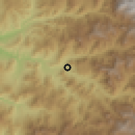 Shaded relief of the 56 km around Salamanca, drawn from the GMTED2010 grid
