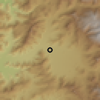 Shaded relief of the 56 km around San Felipe, drawn from the GMTED2010 grid
