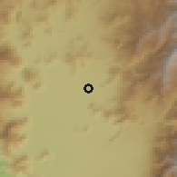 Shaded relief of the 55 km around Santa Cecilia, drawn from the GMTED2010 grid