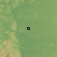Shaded relief of the 54 km around Santa Fé, drawn from the GMTED2010 grid