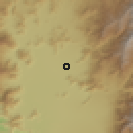 Shaded relief of the 55 km around Santa Inés de Miraflores, drawn from the GMTED2010 grid