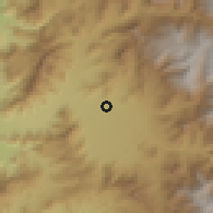 Shaded relief of the 56 km around Santa María, drawn from the GMTED2010 grid