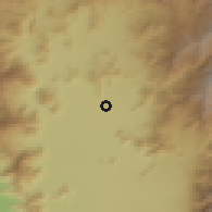 Shaded relief of the 55 km around Santa Marta de Liray, drawn from the GMTED2010 grid