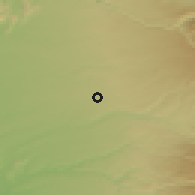 Shaded relief of the 54 km around Selva Oscura, drawn from the GMTED2010 grid