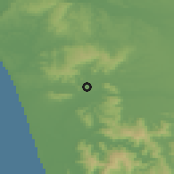Shaded relief of the 54 km around Teodoro Schmidt, drawn from the GMTED2010 grid