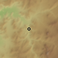 Shaded relief of the 57 km around Tierra Amarilla, drawn from the GMTED2010 grid
