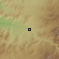 Shaded relief of the 57 km around Vallenar, drawn from the GMTED2010 grid