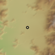 Shaded relief of the 55 km around Villa las Mercedes, drawn from the GMTED2010 grid