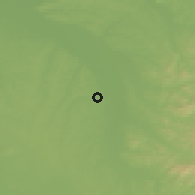 Shaded relief of the 51 km around Acheng, drawn from the GMTED2010 grid