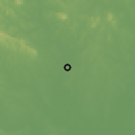 Shaded relief of the 56 km around Anlu, drawn from the GMTED2010 grid