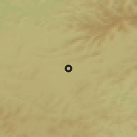 Shaded relief of the 52 km around Dashitou, drawn from the GMTED2010 grid