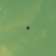 Shaded relief of the 54 km around Anqiu, drawn from the GMTED2010 grid