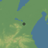 Shaded relief of the 56 km around Dingshu, drawn from the GMTED2010 grid