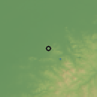 Shaded relief of the 53 km around Anshan, drawn from the GMTED2010 grid