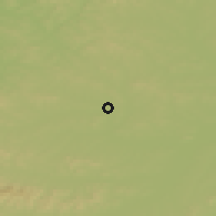 Shaded relief of the 52 km around Dongfeng, drawn from the GMTED2010 grid
