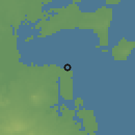 Shaded relief of the 58 km around Dongli, drawn from the GMTED2010 grid