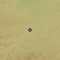 Shaded relief of the 52 km around Dunhua, drawn from the GMTED2010 grid