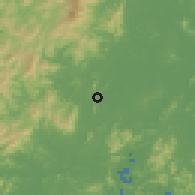 Shaded relief of the 58 km around Encheng, drawn from the GMTED2010 grid