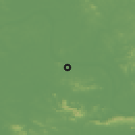 Shaded relief of the 56 km around Ezhou, drawn from the GMTED2010 grid