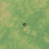 Shaded relief of the 53 km around Fengcheng, drawn from the GMTED2010 grid