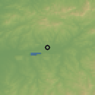 Shaded relief of the 53 km around Fushun, drawn from the GMTED2010 grid