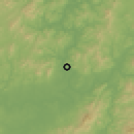 Shaded relief of the 57 km around Ganzhou, drawn from the GMTED2010 grid