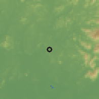 Shaded relief of the 58 km around Gaozhou, drawn from the GMTED2010 grid