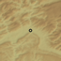 Shaded relief of the 56 km around Guangyuan, drawn from the GMTED2010 grid