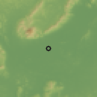 Shaded relief of the 58 km around Guicheng, drawn from the GMTED2010 grid
