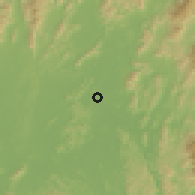 Shaded relief of the 57 km around Guilin, drawn from the GMTED2010 grid