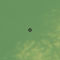 Shaded relief of the 53 km around Haicheng, drawn from the GMTED2010 grid