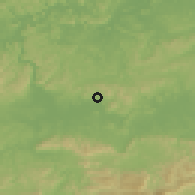 Shaded relief of the 58 km around Baihe, drawn from the GMTED2010 grid