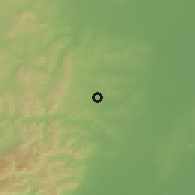 Shaded relief of the 55 km around Hebi, drawn from the GMTED2010 grid