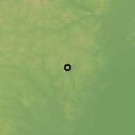 Shaded relief of the 51 km around Hegang, drawn from the GMTED2010 grid