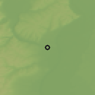 Shaded relief of the 49 km around Heihe, drawn from the GMTED2010 grid