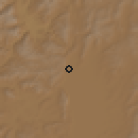 Shaded relief of the 58 km around Heilin, drawn from the GMTED2010 grid