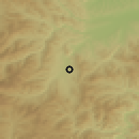 Shaded relief of the 52 km around Helong, drawn from the GMTED2010 grid