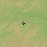 Shaded relief of the 51 km around Hengshan, drawn from the GMTED2010 grid