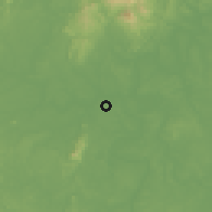 Shaded relief of the 57 km around Hengyang, drawn from the GMTED2010 grid