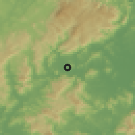 Shaded relief of the 58 km around Hepo, drawn from the GMTED2010 grid