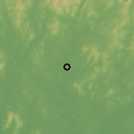 Shaded relief of the 56 km around Hongan, drawn from the GMTED2010 grid